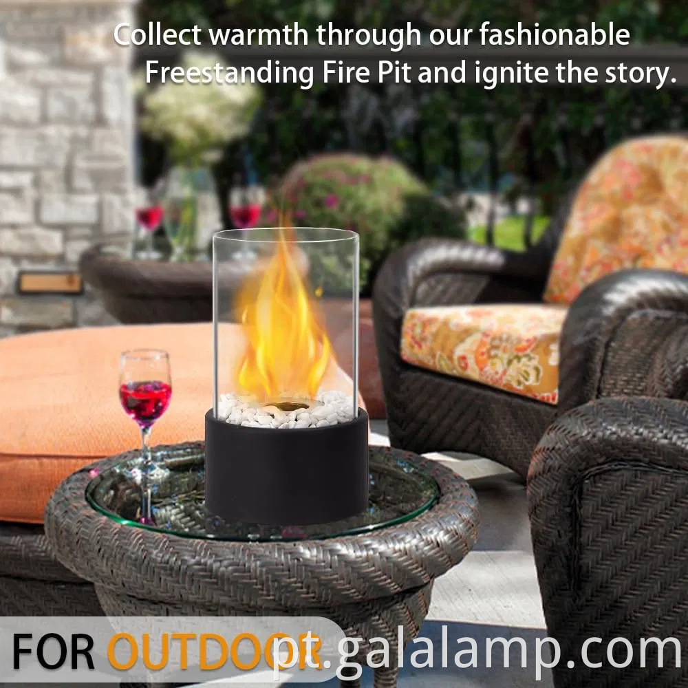 Mini lareira portátil de álcool para ambiente de jantar ao ar livre